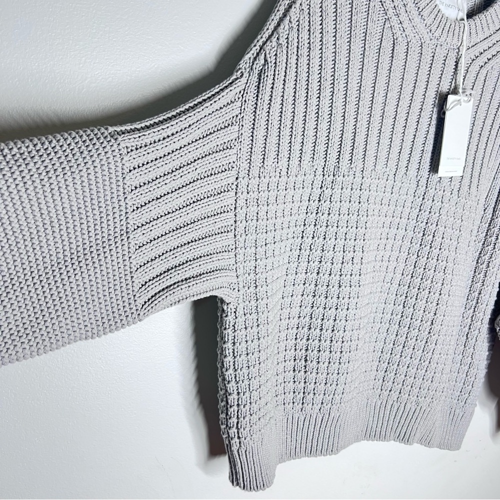 NEW The Knotty Ones Delcia Organic Cotton Sweater Cloud Gray sz M - Picture 6 of 8